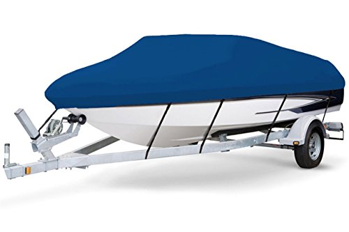 7.6 oz Solution Dyed Polyester Blue, Styled to FIT Boat Cover Compatible for GLASSTREAM 1500 Hydra BASS All Years