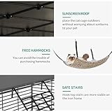 YITAHOME 5-Tier Cat Cage Indoor Large, Cat Enclosure with Storage Cube DIY Outdoor Metal Cat Playpen with Hammock for 1-4 Cats Cat Kennel Catio