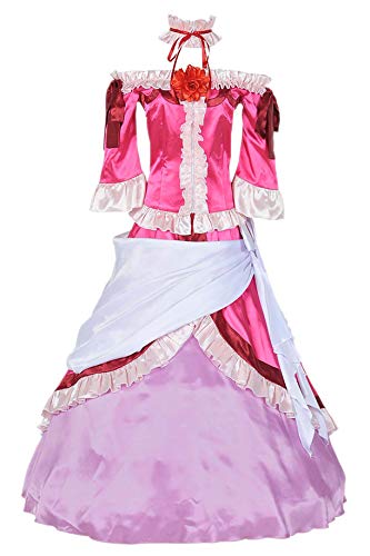 MCOS Fairy Tail Cosplay Costume Lucy Heartfilia Pink Dress Full Set S