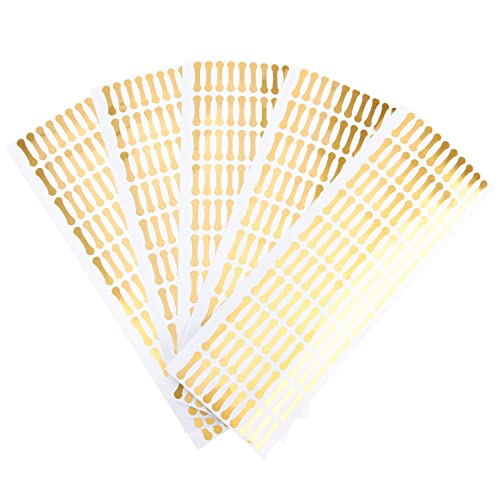 CAXUSD 500pcs Tamper Evident Stickers - Food Labels, Clear Duct Tape, Decorative, Gold and Silver PVC Sealing Stickers