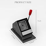 YuanWH Table Top Passport ID Photo Cutter 2""×2"", Ergonomic Picture Cutter with Long Handle, Manual Cutter Punch with Precise Cutting for Standard Photo, PVC Cards, and More, Black