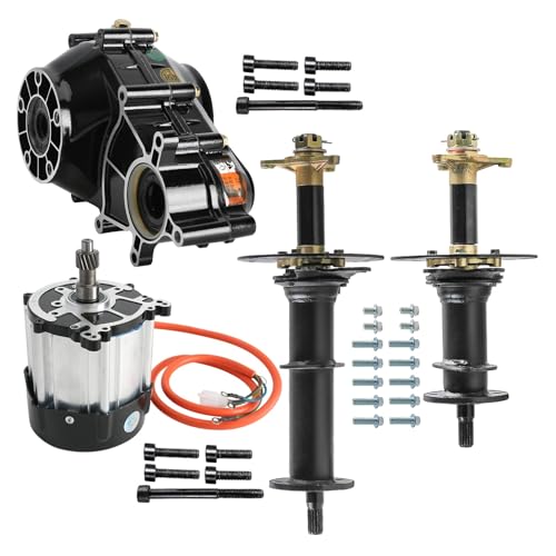 Kemblawolf 760mm 30inch Rear Axle Assembly Kit with 72V 1500W Brushless Motor & Differential Gearbox for DIY Parts Electric Vehicles Go Karts, ATVs, UTV, Quads, Buggies, Trikes, Golf Carts