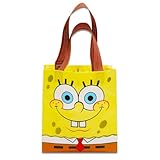 Spongebob Squarepants Party Favor Bags Set – 24 Pack 8" Spongebob Party Goodie Bags for Kids Bulk Reusable Totes | Spongebob Birthday Party Supplies