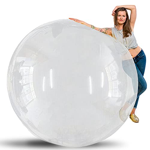 TILCO BALLOONS | 72 Inch Giant XL Balloons Transparent | Extra Large Jumbo Party Balloons for Birthdays, Weddings & Events | Inflate with Air, Helium, or Water | Heavy-Duty & Thick Oversized Décor