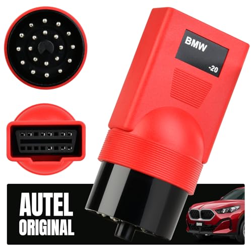 Autel Original BMW-20 Pin Diagnostic Adapter, 20 Pin OBD1 Male to 16 Pin OBD2 Female Connector for BMW 20 Pin, Work with Autel Scanner MK808S, MK808BT PRO, MK900, MS906 PRO, Elite II PRO, Ultra, etc