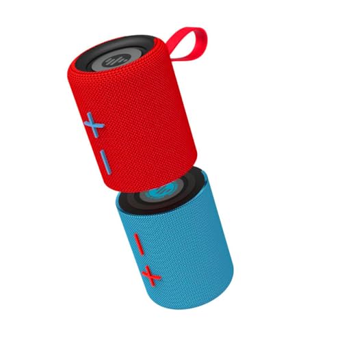 Stromberg - Twin 2-in-1 Mini Portable Bluetooth Speaker, 10W Power, 10-Hour Playtime, Sky Blue and Red