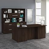 Bush Business Furniture Office 500 U Shaped Executive Desk with Drawers, 72W, Black Walnut