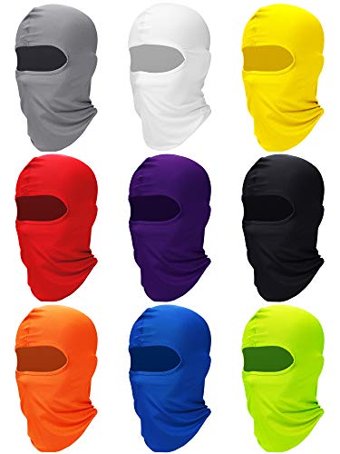 9 Pcs Ski Mask for Men Full Face Cover UV Sun Protection Face Mask Windproof Balaclava for Outdoor Motorcycle Cycling