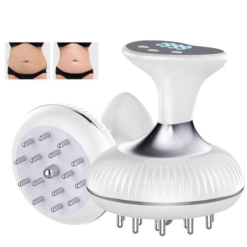 Lymphatic Drainage Massager, Electric Anti Cellulite Massage Tool, Helps Reduce Stretch Marks & Cellulite for Legs & Arms & Belly, Body Sculpting Machine with Microcurrent, Light, Heat & Vibration