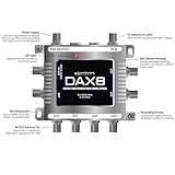 Antennas Direct DAX 8-Output TV Antenna Distribution Amplifier, Output to 8 Televisions, CATV Systems, 4K 8K Ready – w/Power Supply, Coaxial Cable (Silver)