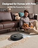 eufy X10 Pro Omni Robot Vacuum and Mop Combo, 8,000 Pa Suction, Dual Mops with 12 mm Auto-Lift and Carpet Detection, AI Obstacle Avoidance, Auto Mop Washing, Auto Drying, Self-Emptying, Self-Refilling