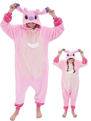 GONAAP Unisex Adult Angel Onesie Pajamas Animal One Piece Costume Cosplay Sleepwear (Angel, Large)