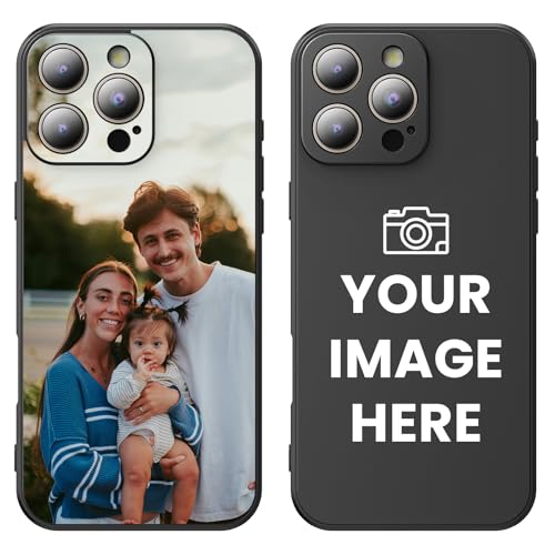 Cardking Custom Phone Case for 16,16Plus,16Pro, 16Pro Max,15 14 13 12 11Personalized Printed Design Shockproof Heavy Duty Protection, Friend Family Birthday, Made in USA (Black)