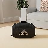 adidas Unisex Adult Defender 4.0 Duffel, Durable Athletic Sports Gym Travel Bag for Men and Women, Black/Silver Metallic, Medium (66L)