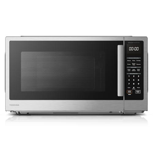 TOSHIBA ML4-EM22PAIT(SS) Countertop Microwave Oven with Sensor Cook, 6 Auto Menus, Origin Inverter, Child Lock, 2.2 Cu Ft for Large Family, 16.5 Inch Removable Turntable, 1200W, Stainless Steel