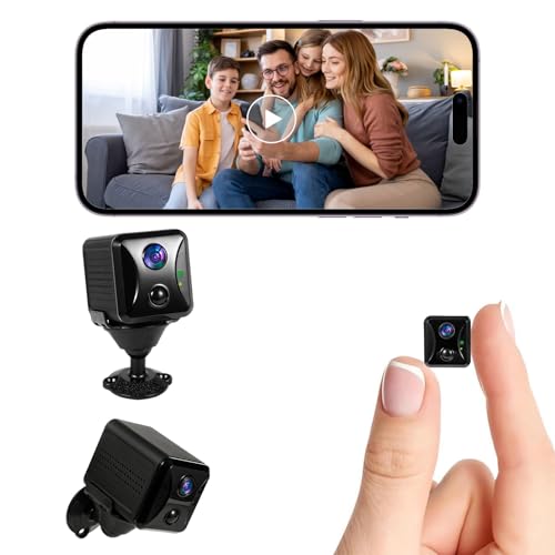 2025 Upgraded Hidden Camera, Security Camera 4K HD Mini Nanny Cam for Home/Office with Night Vision, App Control WiFi Indoor Pet Camera, Motion Detection,Wireless Remote Viewing Cam
