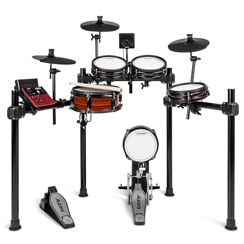 Alesis Nitro Pro and Amp - Electric Drum Set with Dual-Zone Mesh Pads, Bluetooth, USB MIDI, and 70W Rack-Mountable Drum Amplifier