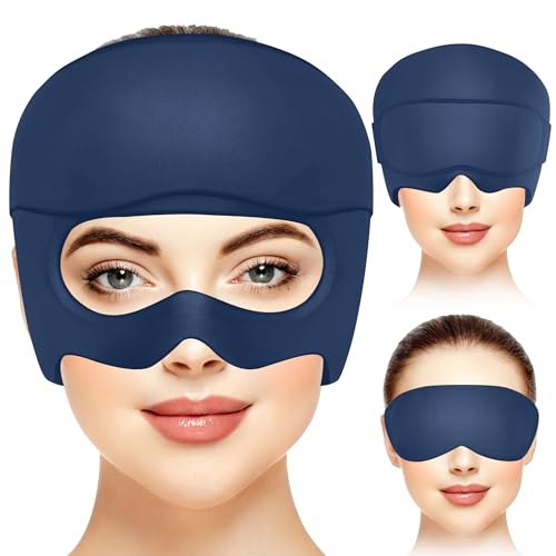 Migraine Relief Cap - Gel Headache Relief Cap 2pc/Set, Migraine Mask, Cooling and Hot Therapy Use- Best Migraine Relief Products