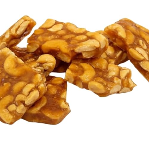 Andy Anand Sugar Free Cashew Brittle | Handmade Old Fashioned Diabetic Friendly Crunch | Amazingly Delicious | Perfect for Chocolate Lovers, Taste the Divine Crunchy Goodness Guilt-Free Snack (7 Oz)