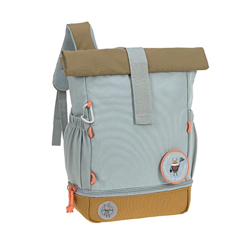 Lässig Mochila de jardín de infancia Mochila infantil con correa para el pecho repelente al agua, 11 litros/Mini Rolltop Backpack Nature blue