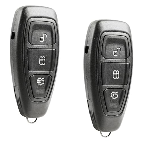 Replacement for 2011-2017 Ford C-Max Fiesta Focus 3-Button Keyless Entry Remote Key Fob KR55WK48801 (Set of 2)