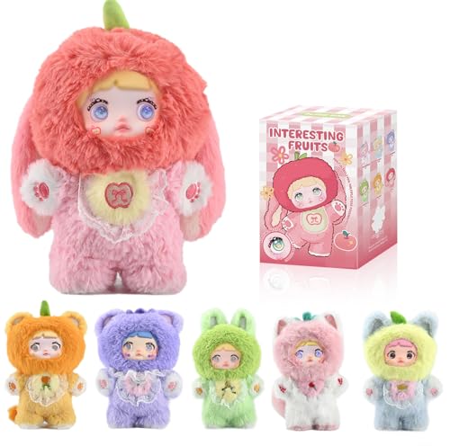 Blind Box Interesting Fruits Series Plush - 3 Expressions Adorable Mystery Plush Toys for Collectors - 7.1IN Random Surprise Doll with Unique Designs, 1PCS (Upgrade Packaging)