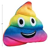 Fun Express Rainbow Emoji Poop Pillow Soft Plush