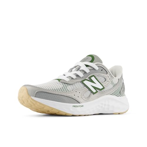 New Balance Women's Fresh Foam Arishi V4 Tira Lux Running Shoe, Raincloud/Silver Metallic/Dark Alpine Green, 9.5