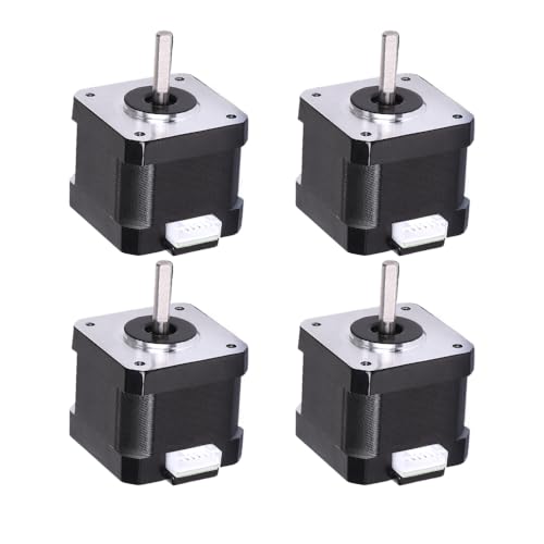 MOTOU® Nema17 Stepper Motor – High Torque 4-Lead Motor with 1m Cable, Ideal for CNC, XYZ 3D Printing – Efficient and Versatile 3D Printer Motors (Pack of 4pcs)