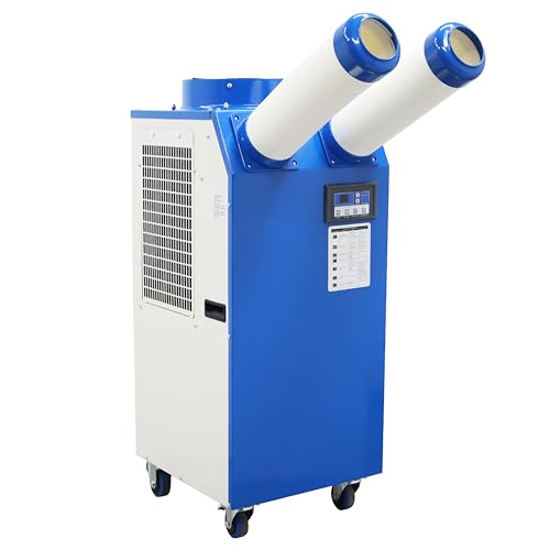 TECHTONGDA Industrial Spot Cooler Mobile Air Conditioner Outdoor Cooling Machine Aircon Double Outlets 580m³/h