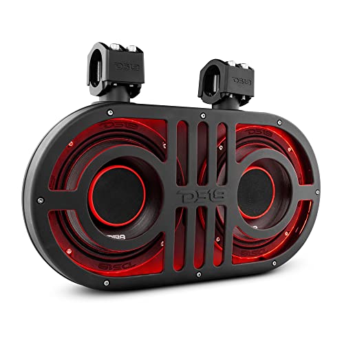 DS18 JVOCE8 Marine Roll Cage Sound Bar Tower Sound System Enclosure with 2X Water Resistant 8" Mid-Range Loudspeaker with Built-in Driver 500W 4-Ohm - Compatible with Jeeps, Boats and Atv - 2 Speakers