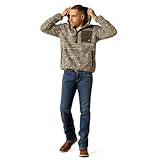 ARIAT Men's Polar Bear Fleece Hoodie, Light Brindle, Large