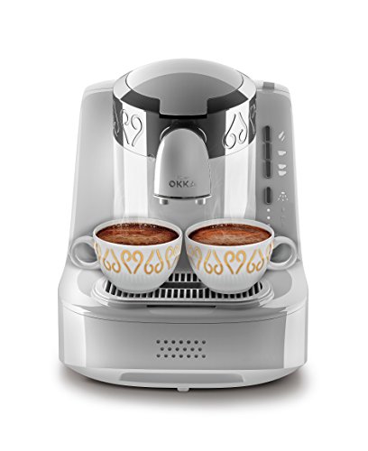 Arzum Okka Automatic Turkish/Greek Coffee Machine, USA 120V, UL, White/Silver, medium