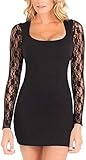 ENVY BODY SHOP Lace Sleecrets Add Sleeves to Any Dress or Top (US, Alpha, X-Large, Regular, Regular, Black)