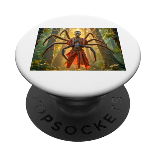 african mythology africa god Anansi, half-human half-spider PopSockets Adhesive PopGrip