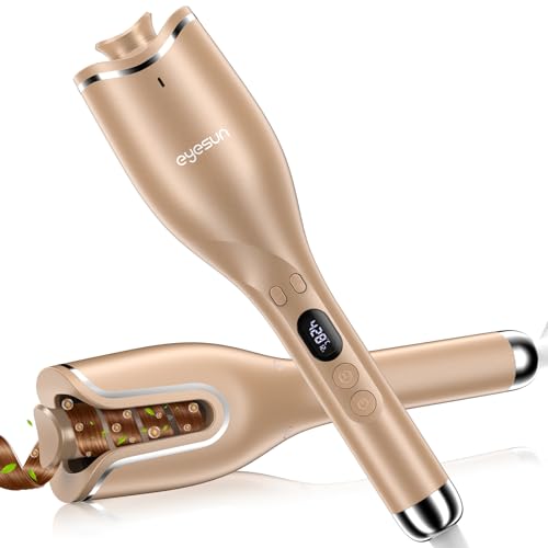 Automatic Curling Iron,Automatic Hair Curler with1"Large Slot Hair Curling Irons,Auto Shut-Off,Anti-Scald,Anti-Tangle Rotating Curlers Iron,Fast Heating Hair Curler Wand for Curls(4Temperature&8Timer)