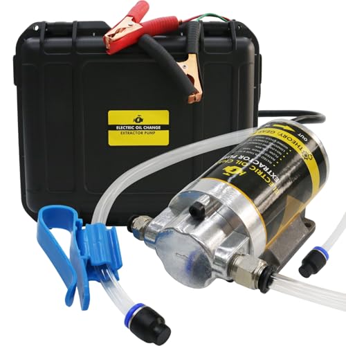 FACFUEL Engine Oil Pump, 12V 100W Electric Oil Extractor Pump Kit, Portable Gear Oil Pump with Pipes, Fluid Suction Transfer Pump for Boats, Cars, RVs, Trucks, Motorcycles, Lawnmowers