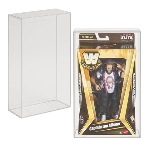 EVORETRO Action Figure Protectors for WWE Legends Series 22 – 10 Pack 0.40mm PET Cases, Clear Acid-Free Display Boxes for Collectible Storage, Dustproof & Scratch-Resistant Sleeves