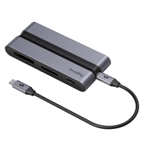 SMALLRIG 9 in 1 CFexpress Type B Card Reader Docking Station with USB3.2 (Gen 2) 10Gbps, SD/TF/CFexpress Type B Readers, USB-A/USB-C/HDMI/Gigabit Ethernet Ports, for iPhone for Mac - 4662