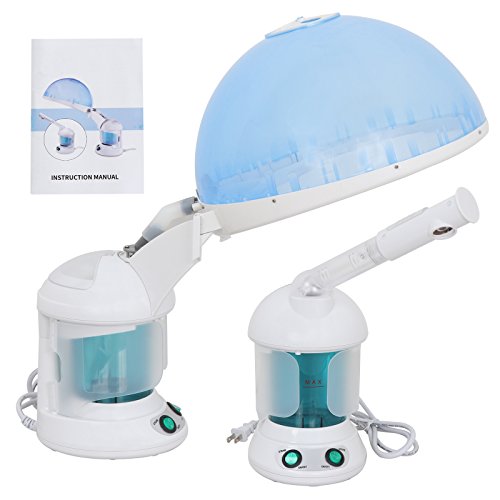 Epetlover Facial Steamer for Deep Cleaning, 2 in 1 Face & Hair Steaming Machine for Natural Home Use, Black Hair Deep Conditioning, Professional Face Spa Steamer