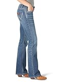 Wrangler Women's Misses Retro Sadie Low Rise Stretch Cut Jean Boots, Tiffany, 13-32