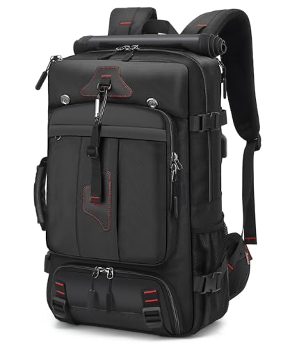 Mfinesun Travel Backpack for Men & Women, 60L Large Carry on Backpack Durable Convertible Duffle Bag Fit for 17 Inch Laptop with Shoe Compartment, Wet Pocket