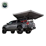 Overland Vehicle Systems HD Nomadic 270 LTE Driver Side 270 Degree AwningG PVC Travel Cover - Dark Gray Body with Green Trim - Brackets and Hardware Included