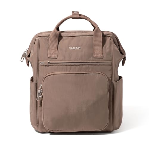 Baggallini Securtex Anti-Theft Windsor Backpack for Travel, Work & Collage, RFID & Locking Zipper, Up to 16" Laptop
