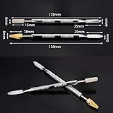 2 Pieces Leather Edge Dye Pen Leather Edge Printing Tool Leather Craft Dye Pen Oil Paint Roller Applicator for Leather Craft DIY Working (Round Head and Tapered Head)