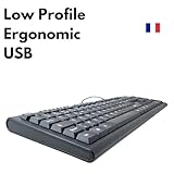 AramediA French European USB AZERTY Keyboard - Premium Quality Keyboard with French Language Layout - Ideal for French Language Typing and Communication