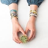 Townshine Tile Bracelet Multicolor Bohemian Style Japan Miyuki bead Elastic Bracelet for Women