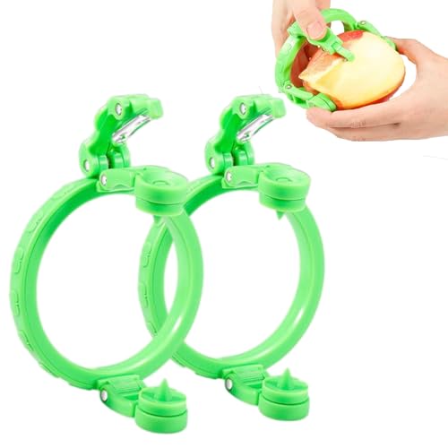 2PCS Handheld Peeler For Apples Pear,Peeling Machine for Fruits Tool,New Fruit Peeler,Foldable Manual Rotating Apples Pear Peeler for Kiwis,Peaches,Onions,Vegetables