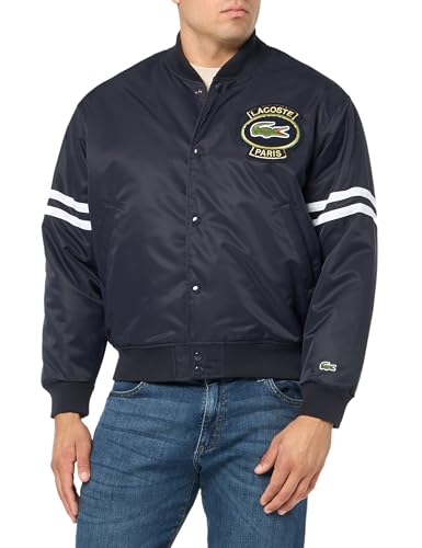 Lacoste Unisex Bomber Jacket W/Croc Badge, Abysm, XS