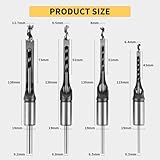 UwinVwin Square Hole Drill Bit Adapter with 4pcs Square Hole Drill Bit, Mortising Attachment for Drill Press, Mortise Machine, Power Tool Accessory for Drill Machines